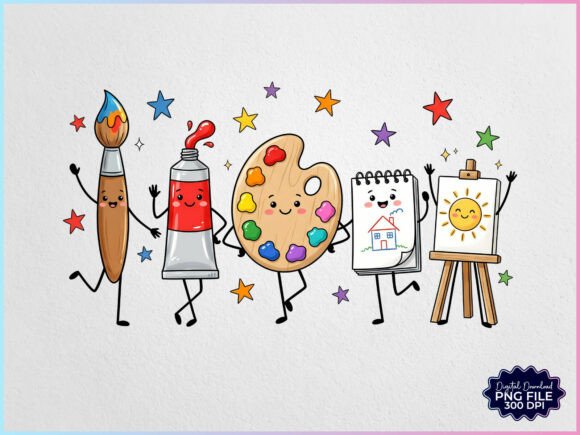 Download Art Teacher Supplies Doodles PNG - Premium Resources