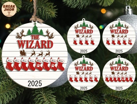 Download Family Stocking Ornament SVG 2025 - Premium Bundle