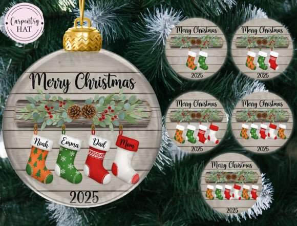 Download Personalized Family Stocking Ornament - Stocking ornament Collection